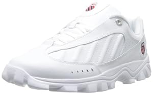 K-Swiss Men's ST429 Lace-Up Sneaker,White/Navy/Red,11 M US