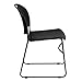 Flash Furniture HERCULES Series 880 lb. Capacity Black Ultra-Compact Stack Chair with Black Powder Coated Frame