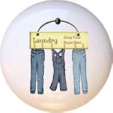 Laundry Sign Drawer Pull Knob
