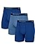 Champion Men's 3-Pack Smart Temp Boxer Brief, Dyed Blues, Medium