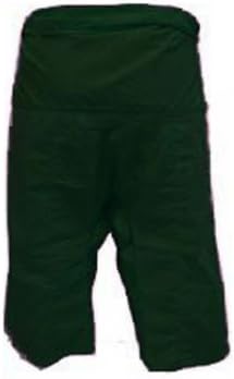 Dark Green Thai Fisherman Pants 3/4 Length Yoga Massage Pregnancy Pants