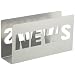 PT Magazine Rack News Metal Spray Painted Silver