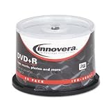 DVD+R Recordable Discs, 4.7GB, 16x, White, Spindle, 50/Pack (IVR46831) Category: CD and DVD Media