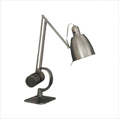 Robert Abbey 172 Dave - Desk Lamp, Dark Antique Nickel Finish and Metal Shade