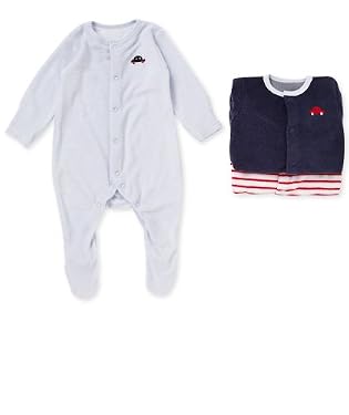 Boys Terry Towelling Sleepsuits - 3 pack