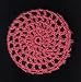 Coral Classic Crocheted Hair Bun Cover- LARGE