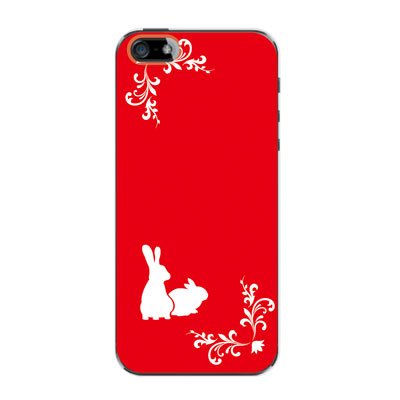 ２匹のうさぎ TYPE1ウサギ 【レッド】 / iPhone5ケース【iphone5 ケース カバー】【スマホケース】【スマートフォン ケース】