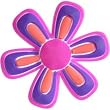 Jibbitz Rubber Phone Case Charm For Crocs O-Dial - Pink/Purple Flower