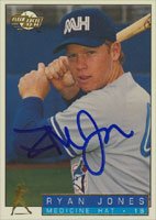 Ryan Jones, Medicine Hat Blue Jays - Blue Jays Affiliate, 1994 Fleer Excel Autographed Card