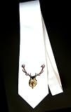 Party Decoration Necktie with head, deer, rack, antlers, elk