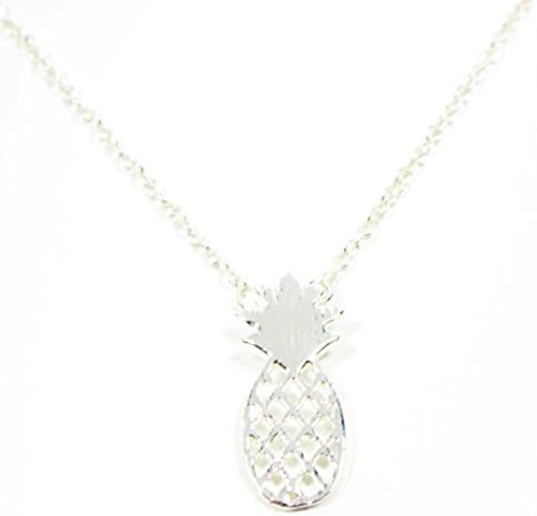 Pineapple Girls Pendant Necklace, Silver-Plated Beach Island Fashion Jewelry
