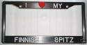Black Plastic I Love My Finnish Spitz Frame