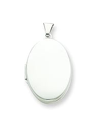 Sterling Silver Polished 26mm 2-Frame Oval Locket