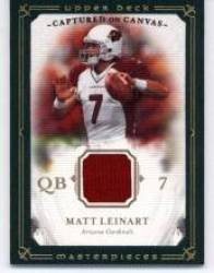 2008 Upper Deck / UD Masterpieces Captured on Canvas Jerseys #CC50 Matt Leinart - Arizona Cardinals (Piece of Authentic Game Worn Jersey)(Football Cards)