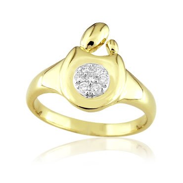 Mother and Child® Pavé Diamond Ring 1/10ctw