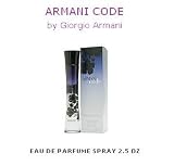 New ARMANI CODE EAU DE PARFUME SPRAY 2.5 OZ For Women 100% Genuine Brand Professional Makeup Result