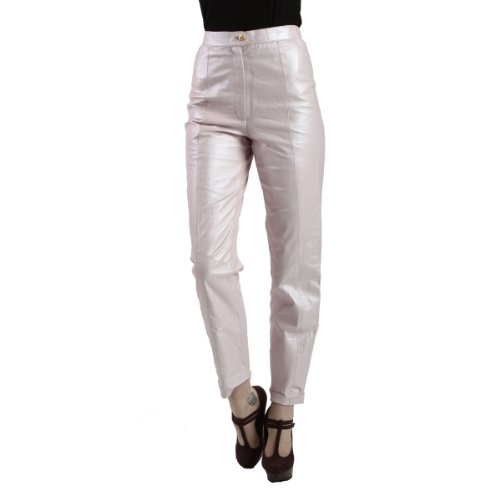 United Face Womens Pearl Shine Genuine Leather Pants, Pink, 12 United Face Womens Pearl Shine Genuine Leather Pants, Pink, 12