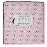 Ultimate Receiving Blanket - Pastel Pink with Brown Dots