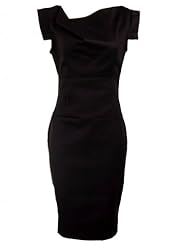 Cowl Neck Belted Evening Dress 