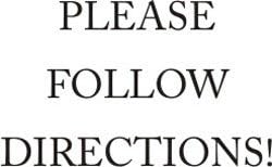 Please Follow Directions Teacher Stamp - Purple