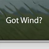 Got Wind? White Sticker Wind Surfing Kite Laptop Vinyl White Decal