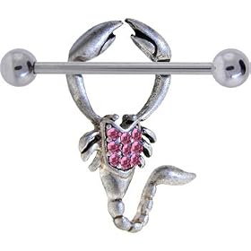 31DgieOlLRL. SL500 AA280  Antiqued Passion Pink GEM SCORPION Nipple Shield 1 Inches 5mm