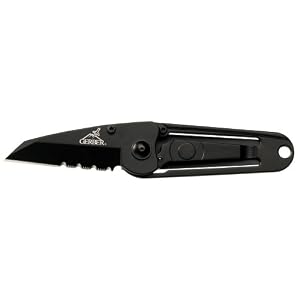 Gerber 45898 Ridge Knife, Serrated Edge, Black by 