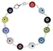 Sterling Silver Multi Color Evil Eye Bracelet ( title=