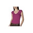 Bella Ladies 4 oz. Sheer Rib Deep V-Neck