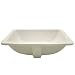 Decolav 1402-CBN 21-by-15-Inch Rectangular Vitreous China Undermount Lavatory Sink with Overflow, Ceramic, Bone