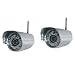 2 Pack- Foscam FI8905W 6mm lens Outdoor Wireless IP Camera With IR CUT, Upgrade Version.- Silver