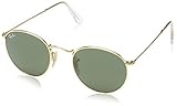 Ray-Ban ORB3447 001 Round Sunglasses,Gold Frame/Crystal Green Lens,47 mm
