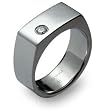 Stainless Steel Ring with CZ (Sizes 8-12)