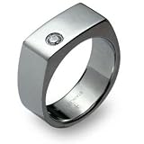 Stainless Steel Ring with CZ (Sizes 8-12)