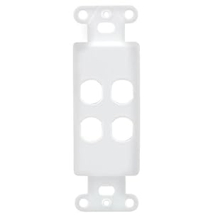 PRO-WIRE IWM-4P DECORATOR-STYLE 4-CONNECTOR PLATE (WHITE)