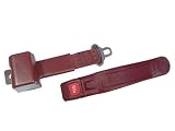 2-Point Retractable Lap Seat Belt, Maroon, with Rigid, Contoured Push Button Release Sleeve
