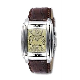 Invicta Mens Watch 2439 Swiss Quartz Movement Mineral Crystal Black Leather Strap Stainless Steel Case New