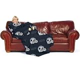 Carolina Panthers Comfy Throw Blanket With Sleeves Fleece Loose Fitting Sleeves Machine Washable