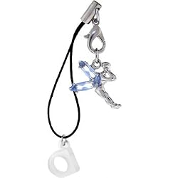 Solar Blue GEM FAIRY Cell Phone Charm