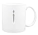 Mug with tlingit, dagger, double-bladed, iron