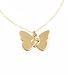Butterfly Personalized Initial Gold Filled Necklace
