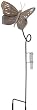 Rustic Butterfly Metal Garden Stake Statuary and Rain Gauge