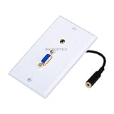 VGA / 3.5mm Stereo Audio Wall Plate(Gold Plated)