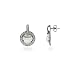 Eve's Addiction Vintage Style Circle CZ Sterling Silver Stud Earrings