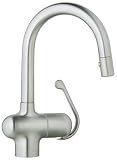 GROHE 32 256 SD0 Ladylux Pro Pull-Out Kitchen Sink Faucet, Stainless Steel