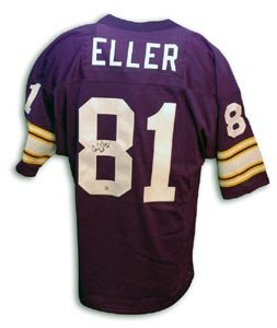 Carl Eller Signed Minnesota Vikings Throwback Purple Jersey