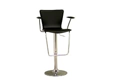 Baxton Studio Elisabetta Bar Stool, Black