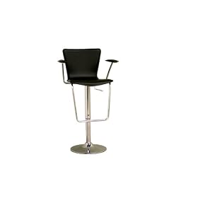 Baxton Furniture Studios Elisabetta Bar Stool, Black by Baxton Furniture Studios