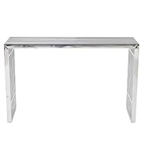 Big Sale LexMod Gridiron Stainless Steel Console Table