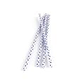 Kikkerland Biodegradable Paper Straws, Blue Polka Dots, Box of 144